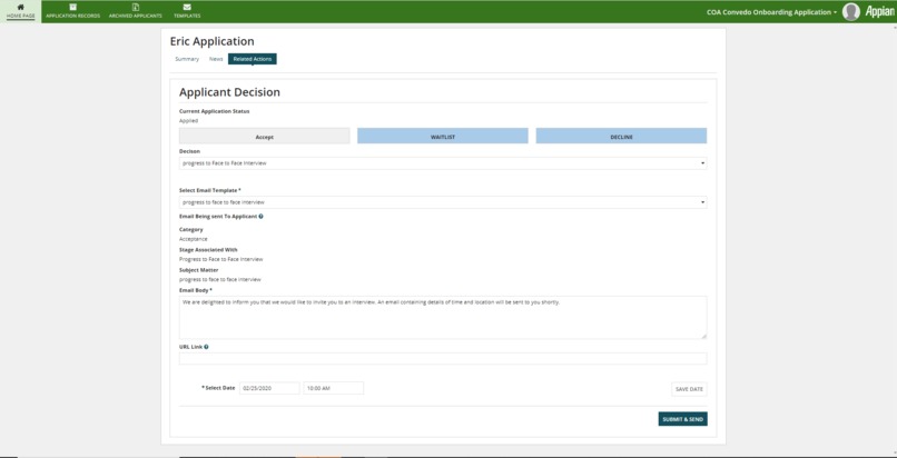 Convedo Onboarding Application – screenshot 3