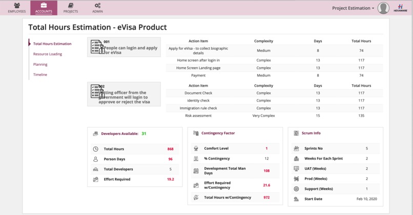 Project Estimator  – screenshot 4