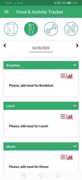 Food and Activity Tracker – screenshot 3