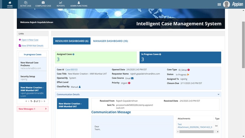 Intelligent Case Management – screenshot 1
