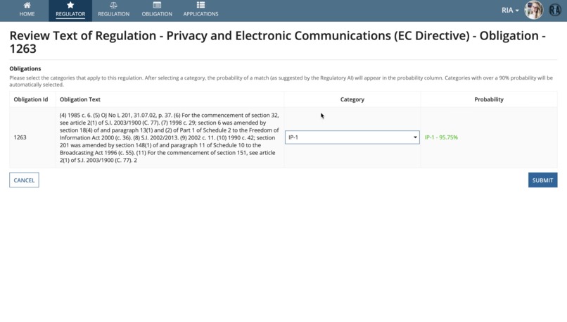 AI Enabled Regulatory Impact Assessment System (RIA) – screenshot 2
