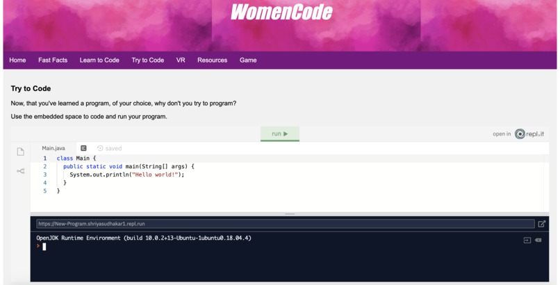 WomenCode – screenshot 1