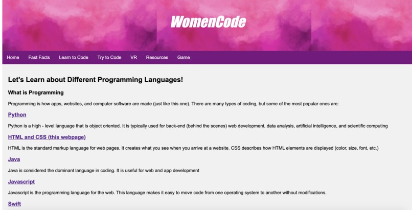 WomenCode – screenshot 4