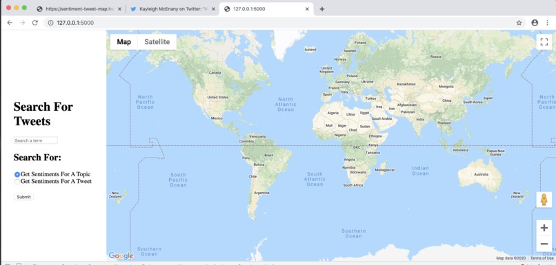 tweet maps – screenshot 1