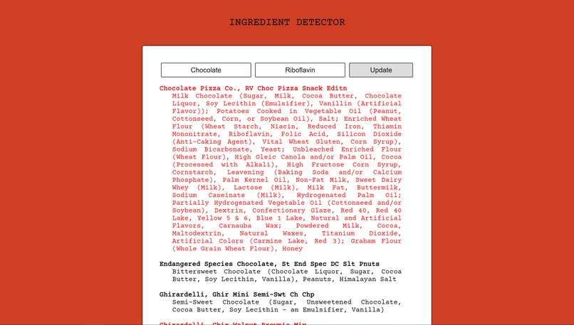 Ingredient Detector – screenshot 1