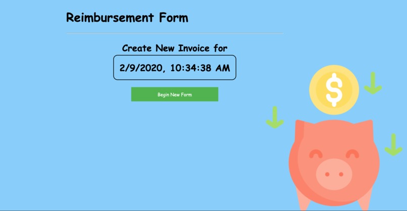 ReImbursement Form – screenshot 1