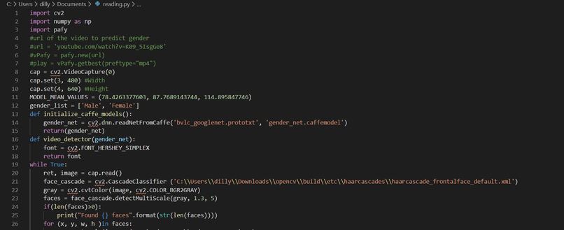 gender recognition – screenshot 2