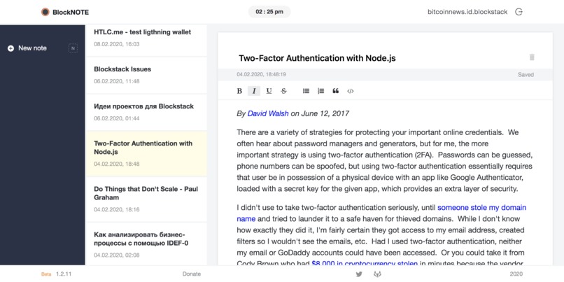 BlockNOTE – screenshot 2