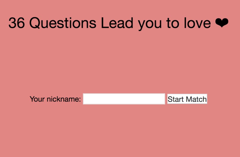 36 Questions lead you to love – screenshot 1