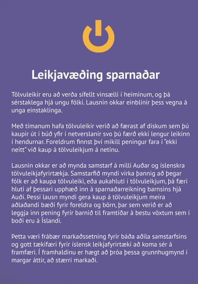 Leikjavæðing sparnaðar – screenshot 1