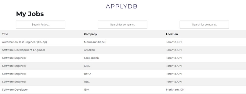 ApplyDB – screenshot 3