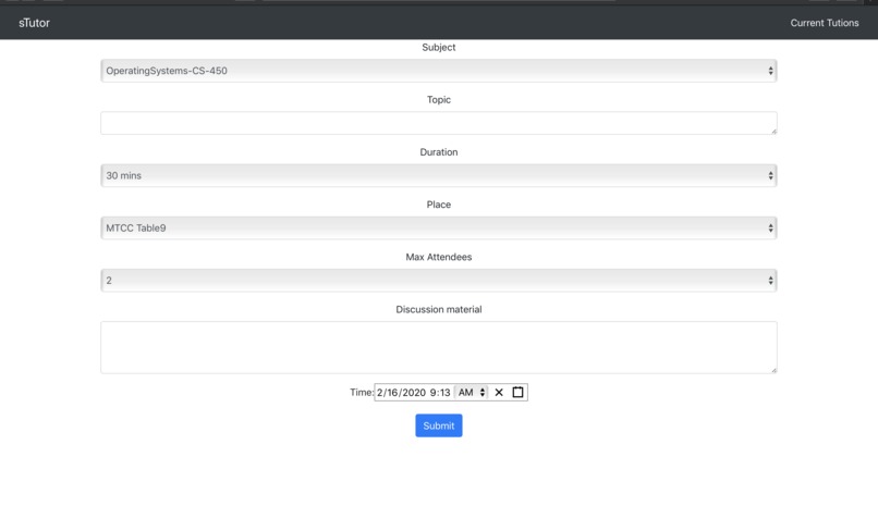 sTutor – screenshot 2
