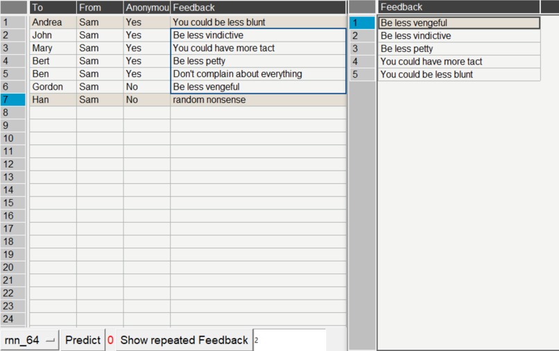 Corroborated Anonymous feedback system – screenshot 4