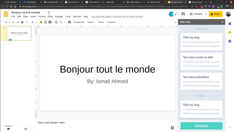 Slide Linter – screenshot 1