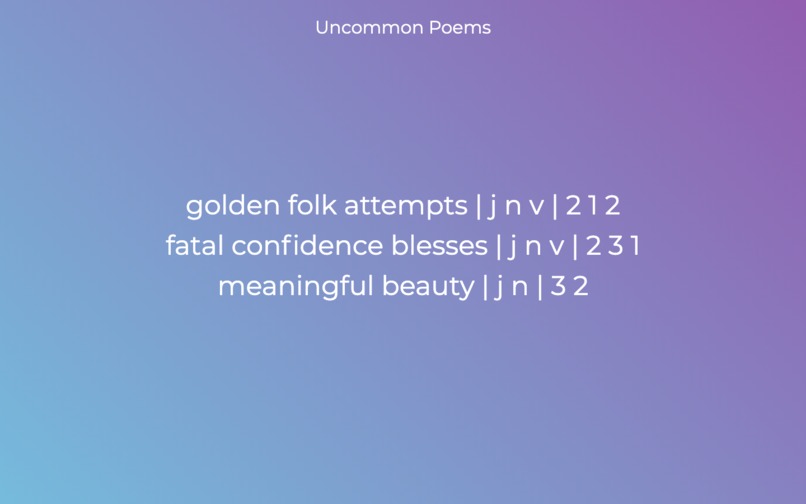 Uncommon Poems – screenshot 3