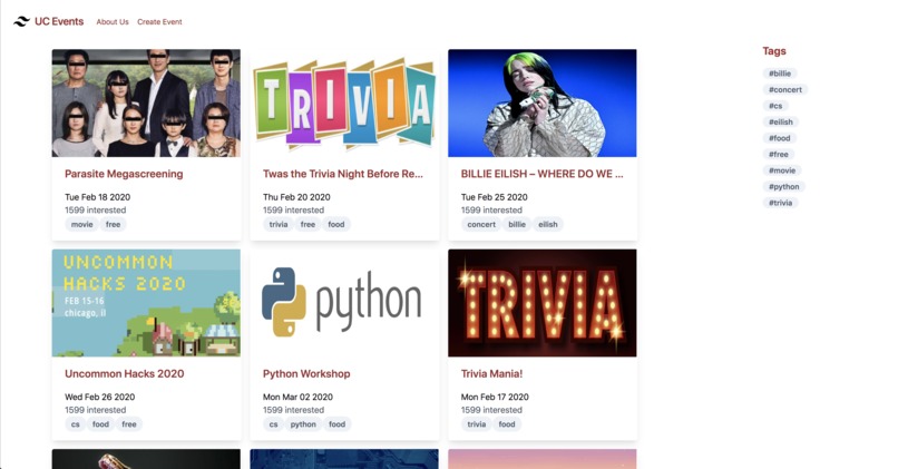 UCEvents – screenshot 1