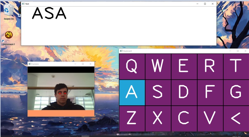Eye-traсking visual keybоard (ETVK) – screenshot 1