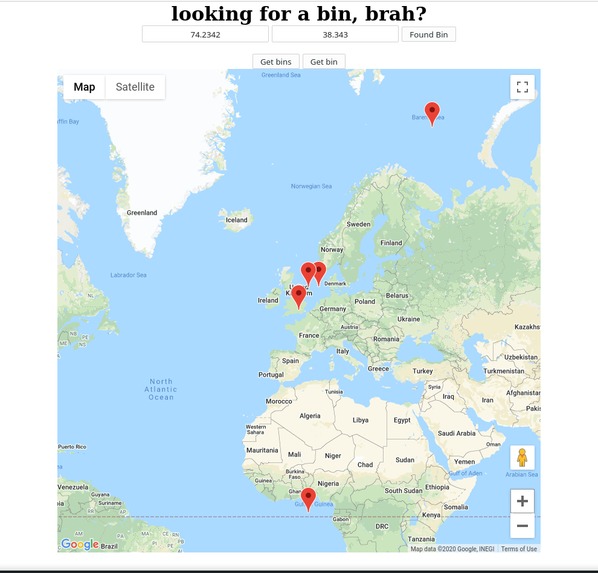 binsnear.me – screenshot 2