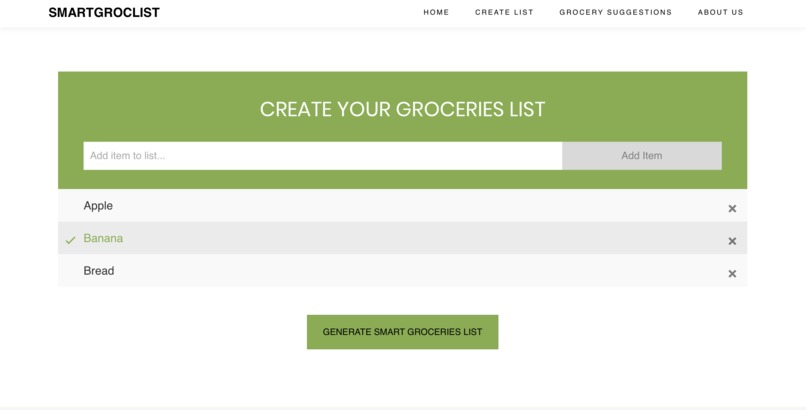 SmartGrocList – screenshot 1