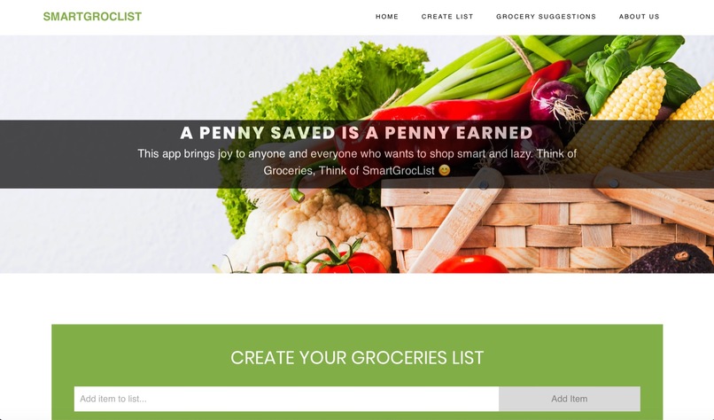 SmartGrocList-PearlHacks2020 – screenshot 1