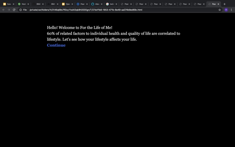 For the Life of Me - Pearl Hacks 2020 – screenshot 1
