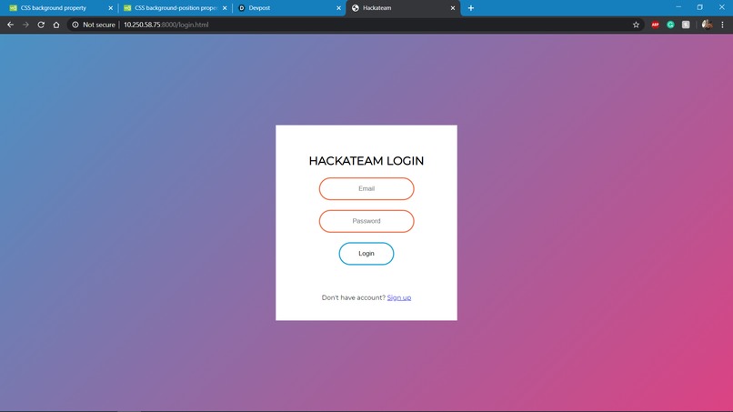 Hackathon Matching Participants – screenshot 1