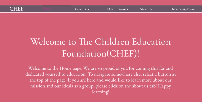 Children Education Foundation (CHEF) – screenshot 1
