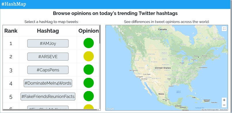 HashMap - The Hashtag Map – screenshot 1