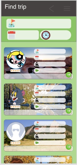 TravelwithN application prototype – screenshot 5