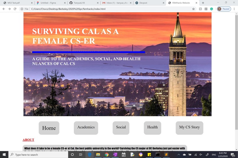 Guide to Surviving Cal as a Female CS-er – screenshot 1