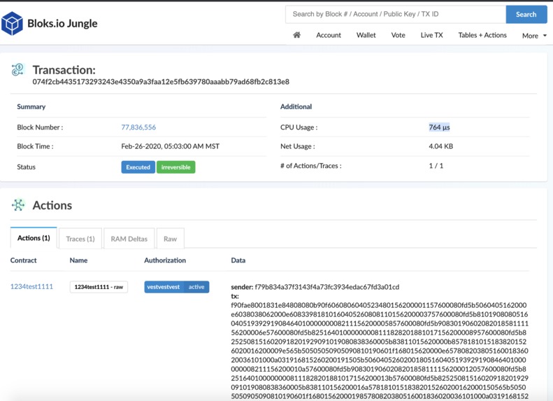 eosio.evm – screenshot 2