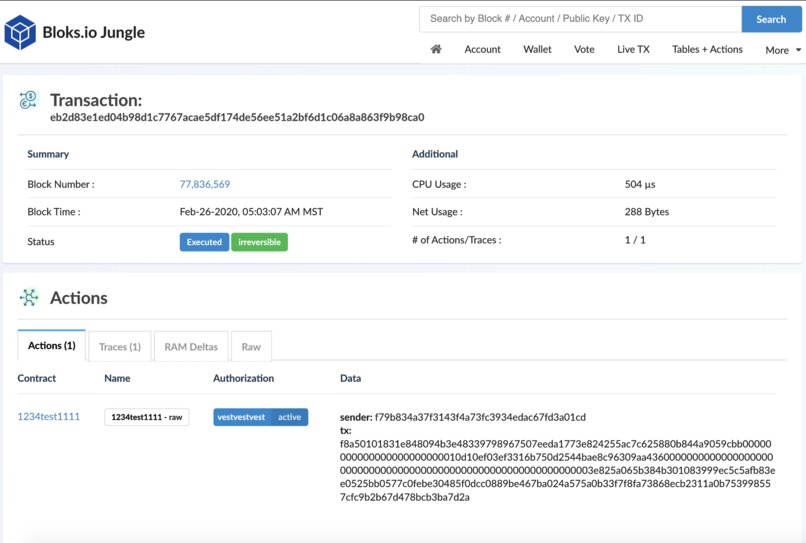 eosio.evm – screenshot 3