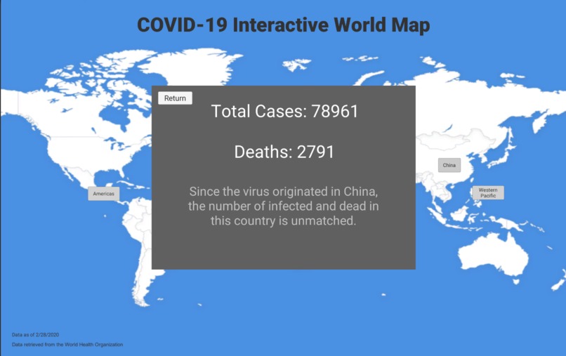 COVID-19 Interactive MAP – screenshot 3