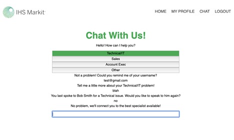 Live Chatbot – screenshot 1