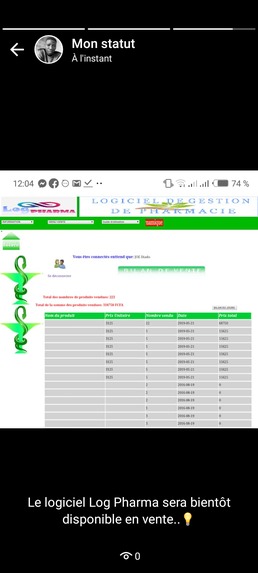 Projet_pharmacie:_Programme_Log_Pharma – screenshot 1