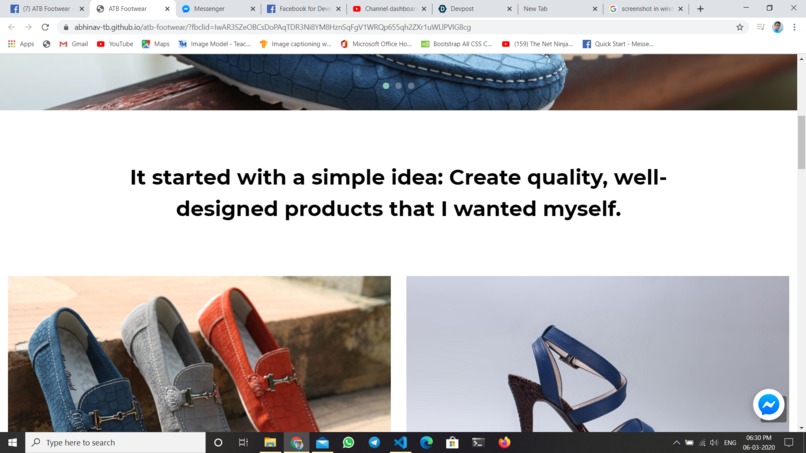 ATB Footwear messenger bot – screenshot 2