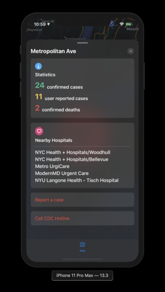 COVID Watch – screenshot 1