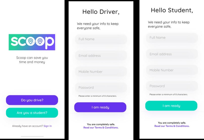 Scoop - Ride sharing for Students – screenshot 1