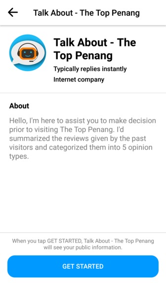 Talk About - Chatbot For Tourism Point Of Interest – screenshot 1