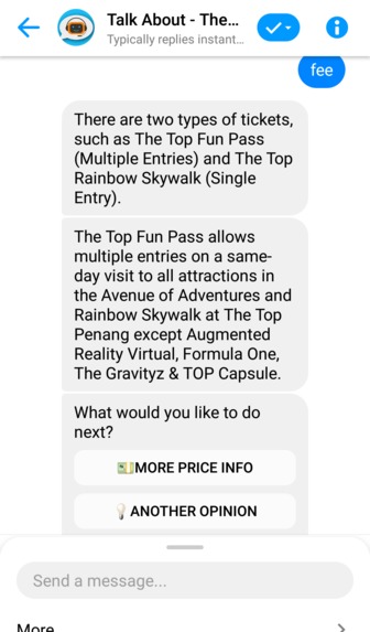 Talk About - Chatbot For Tourism Point Of Interest – screenshot 3