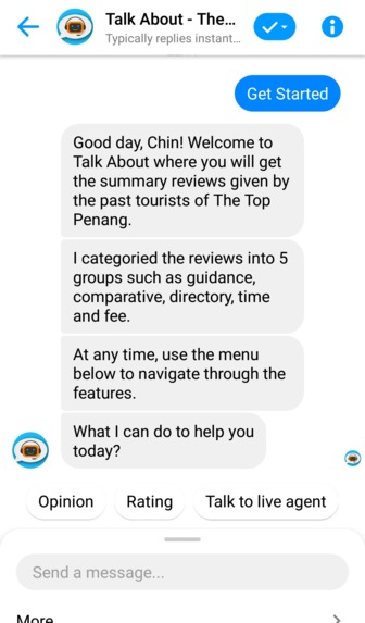 Talk About - Chatbot For Tourism Point Of Interest – screenshot 4