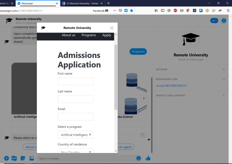 Julia - A University Chatbot – screenshot 3