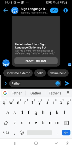 Sign Language Dictionary Bot – screenshot 2
