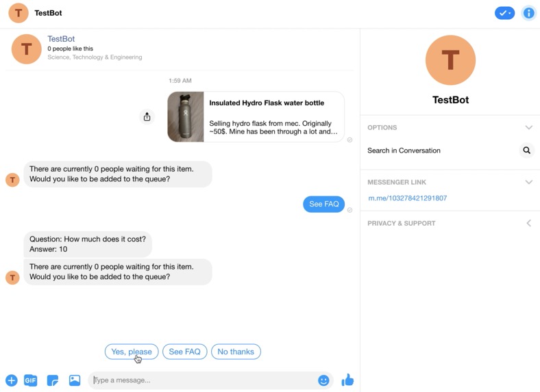 Sales Assistant Bot – screenshot 1