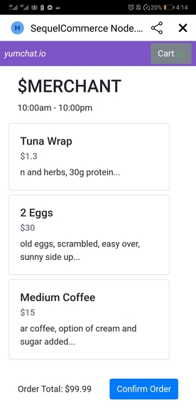 yumchat.io – screenshot 2