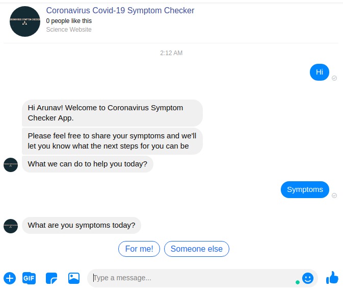 Coronavirus Covid-19 Symptom Checker – screenshot 3