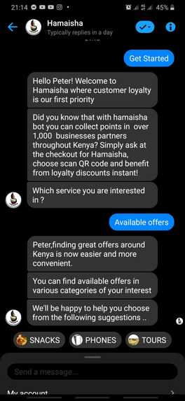 Hamaisha  Bot – screenshot 2