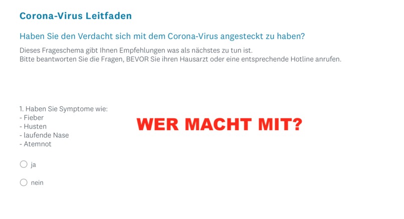 01_20_digitaleanamnese_CORONA Leitfaden  Web APPs – screenshot 1