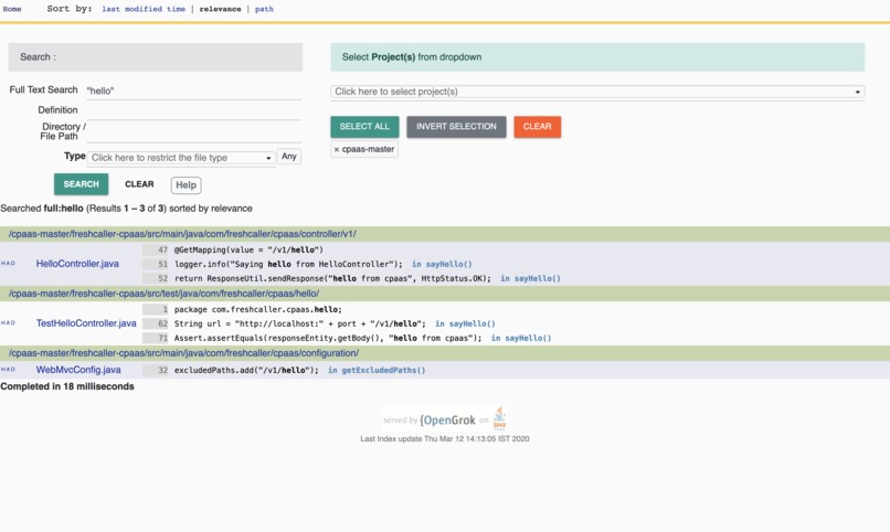 Freshworks Code Search – screenshot 2