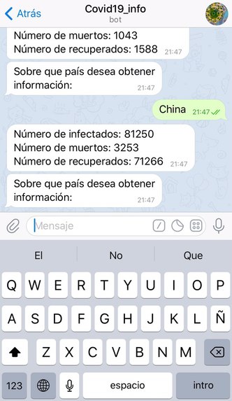COVID-19 Telegram Bot – screenshot 3